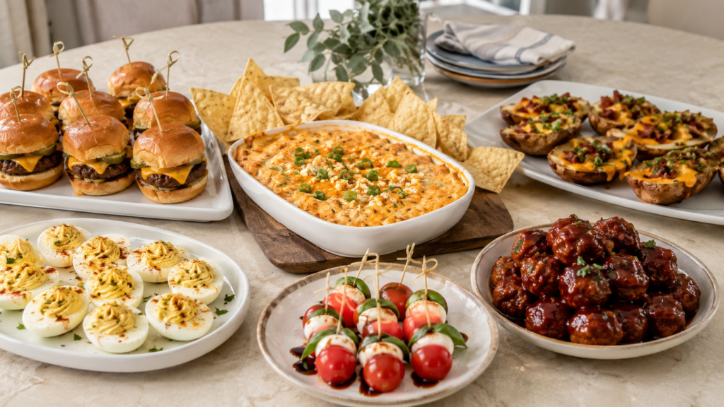Classic American Party Appetizer Spread