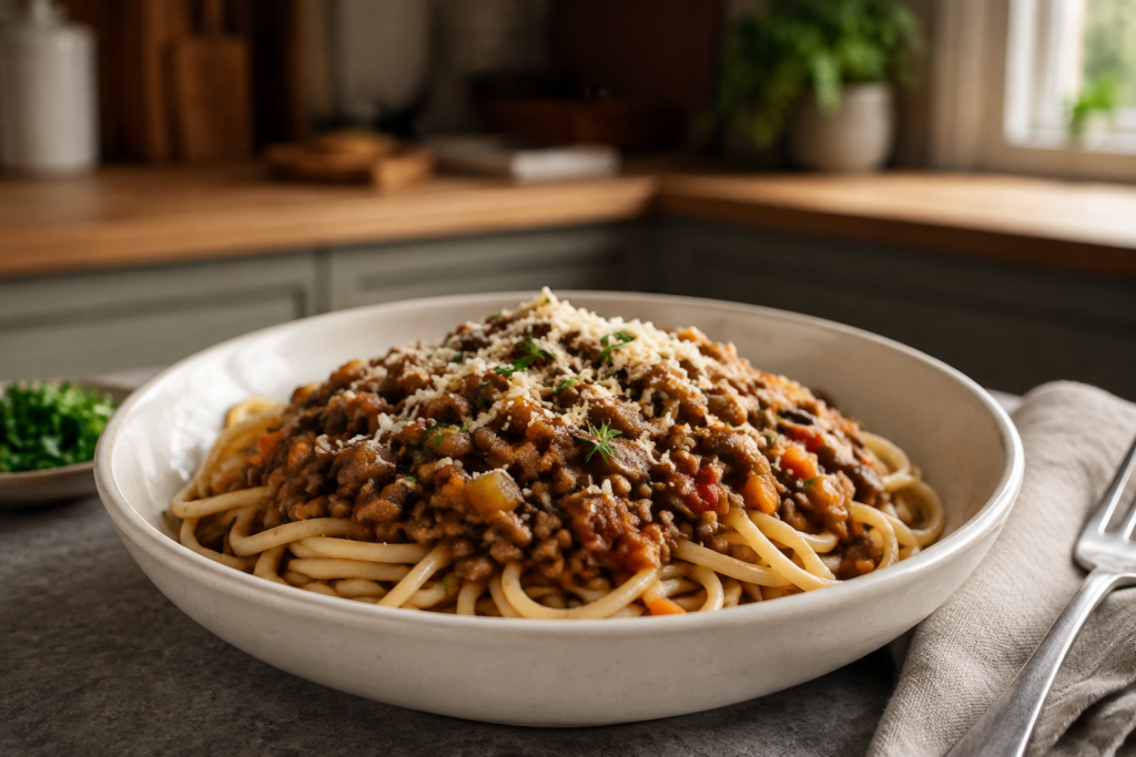 One-Pot Lentil Bolognese
